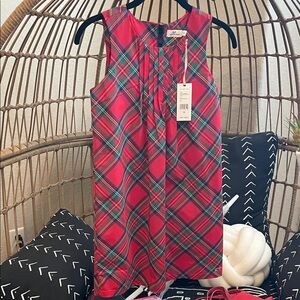Vineyard Vines Red and Green Plaid Kids Dress